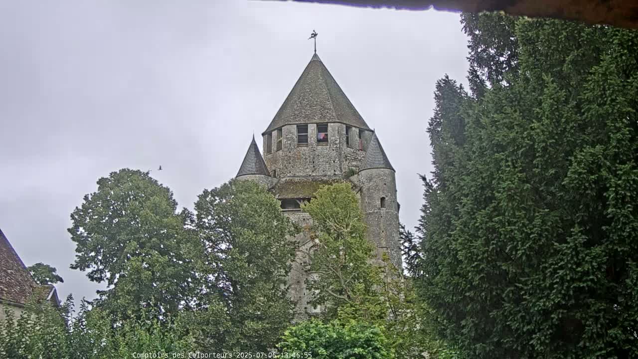 Provins Commune Tour Cesar Tower& Castle Live Cam - Provins, Seine-et-Marne, Ile-de-France, France