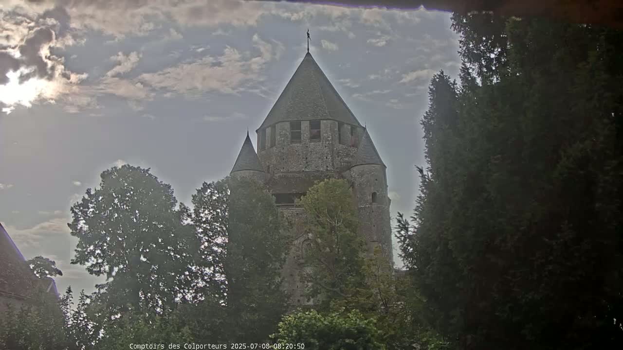 Provins Commune Tour Cesar Tower& Castle Live Cam - Provins, Seine-et-Marne, Ile-de-France, France