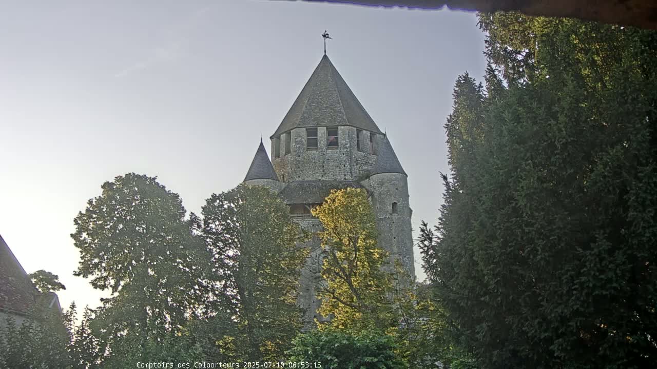 Provins Commune Tour Cesar Tower& Castle Live Cam - Provins, Seine-et-Marne, Ile-de-France, France