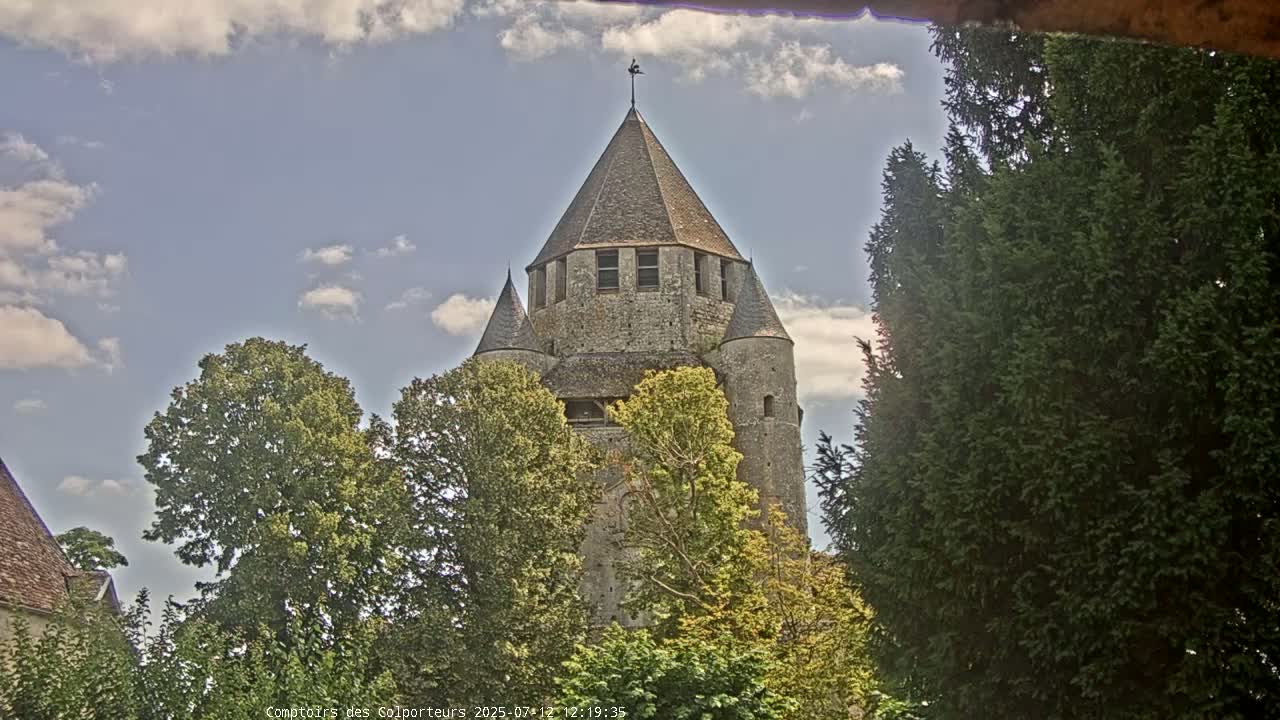 Provins Commune Tour Cesar Tower& Castle Live Cam - Provins, Seine-et-Marne, Ile-de-France, France