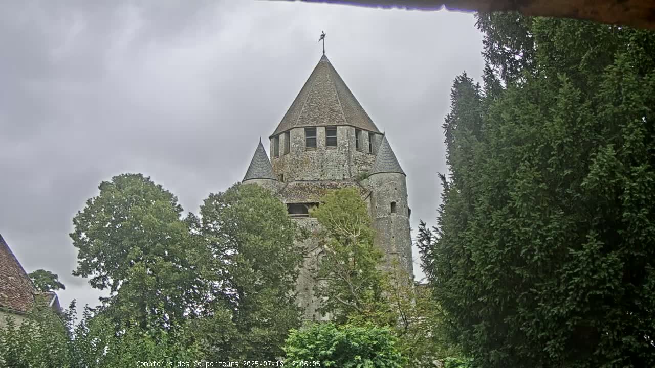 Provins Commune Tour Cesar Tower& Castle Live Cam - Provins, Seine-et-Marne, Ile-de-France, France