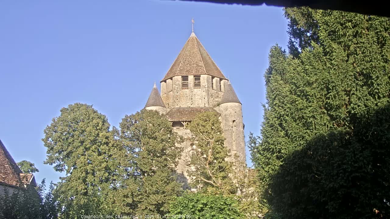 Provins Commune Tour Cesar Tower& Castle Live Cam - Provins, Seine-et-Marne, Ile-de-France, France