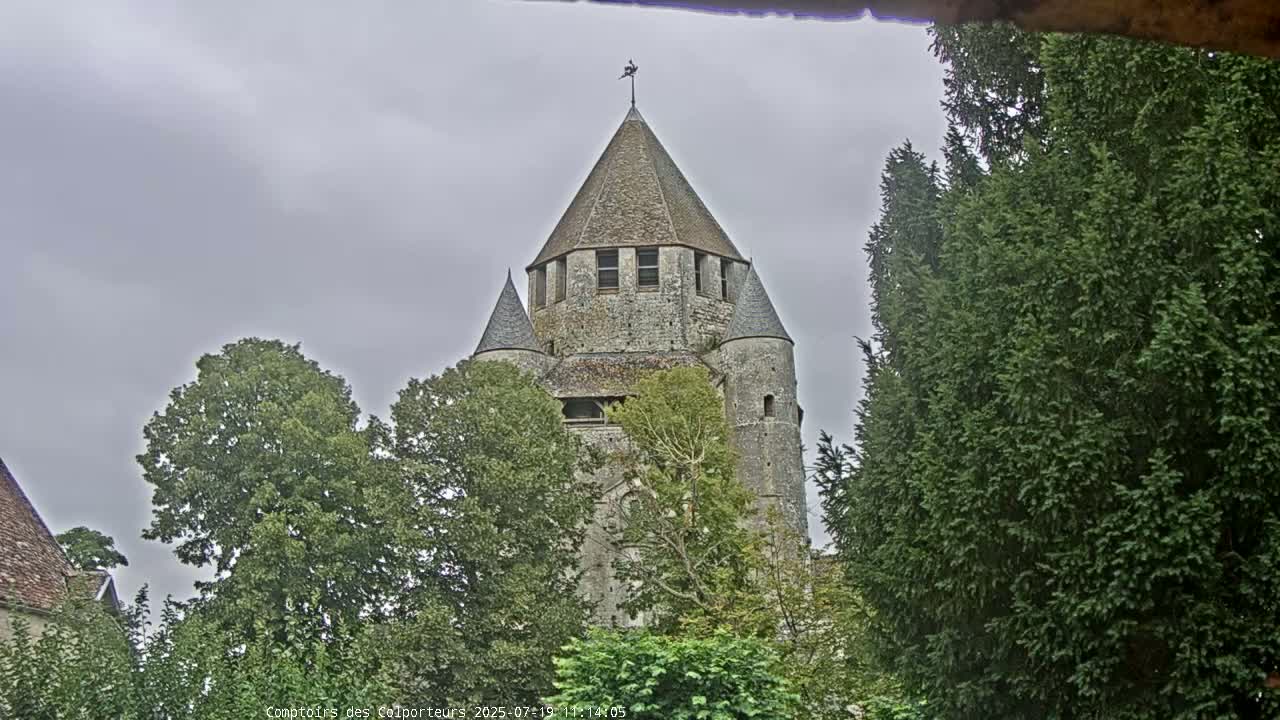 Provins Commune Tour Cesar Tower& Castle Live Cam - Provins, Seine-et-Marne, Ile-de-France, France