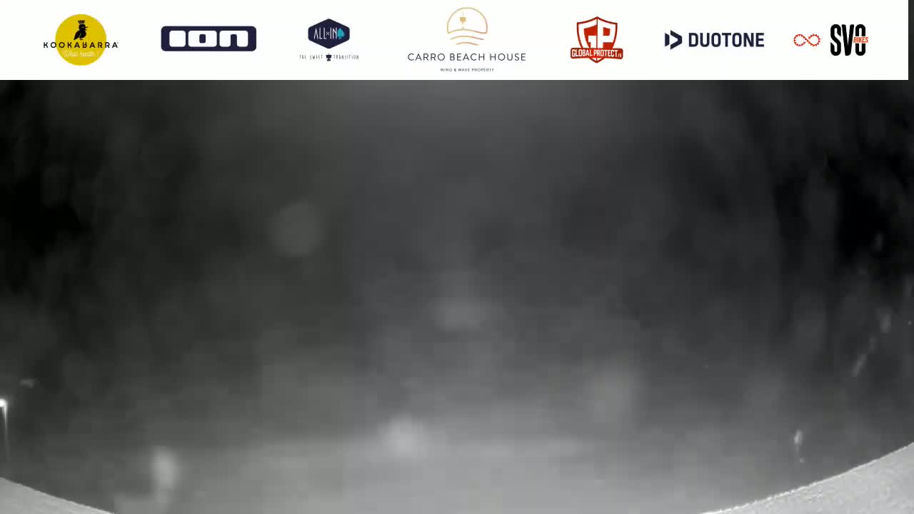 A blurry, dark gray image shows a low-visibility scene, possibly due to heavy fog or mist.