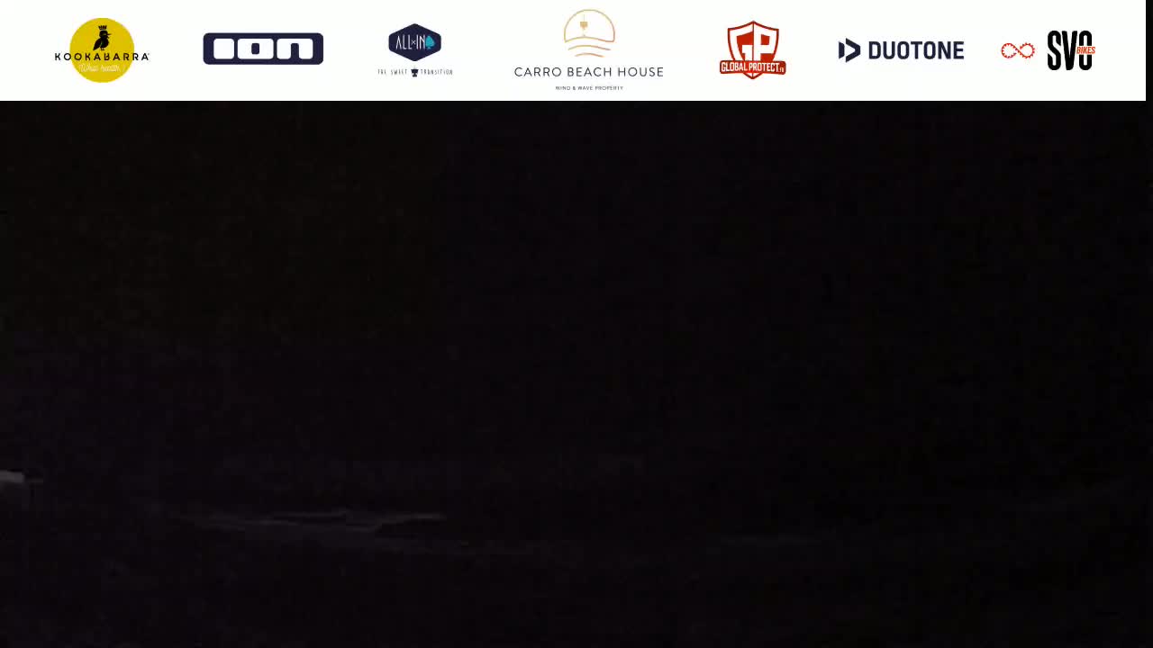 A dark, nighttime image shows a mostly black scene with a very faint, light area near the bottom.