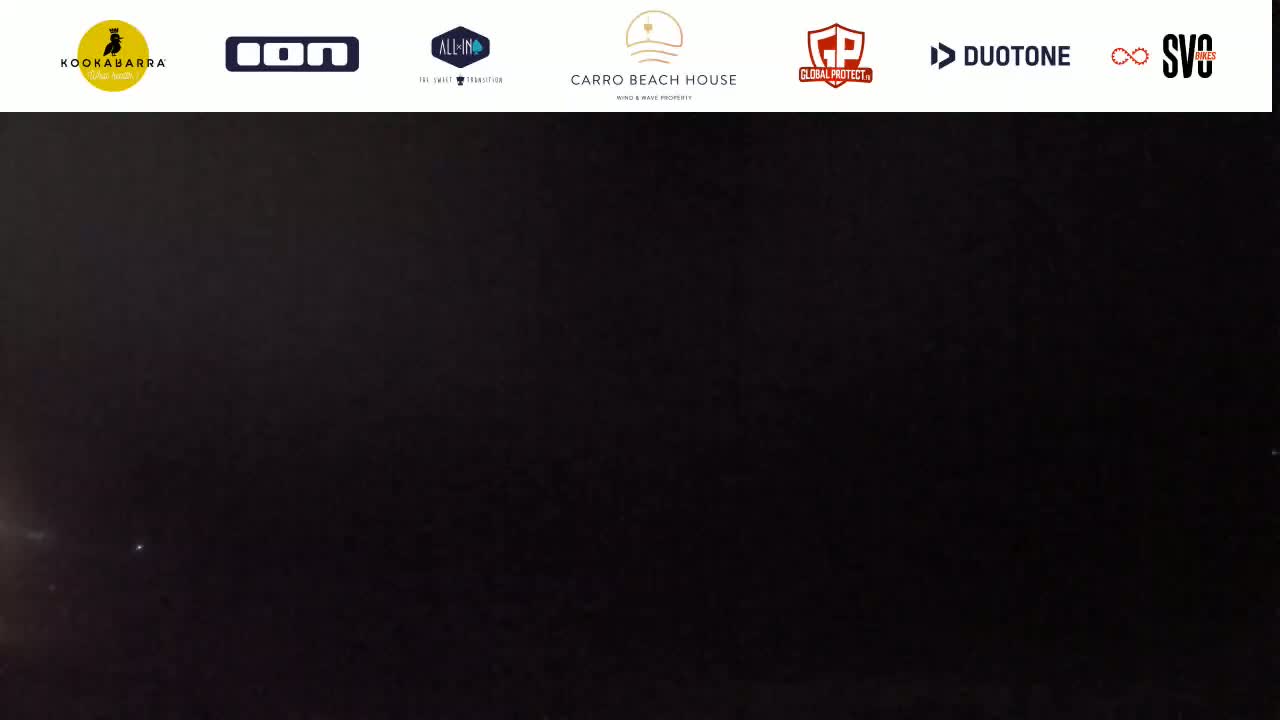 A mostly dark image shows a night sky with a few faint lights.
