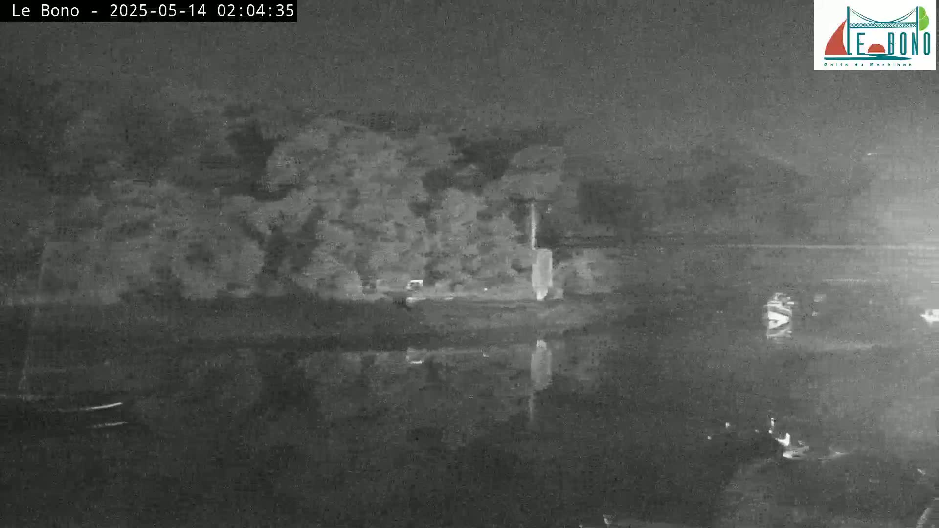 Riviere du Bono River & Le Bono Pont Joseph Le Brix (Pont Joseph Bridge) Live Cam - Vannes, Morbihan, Bretagne. France