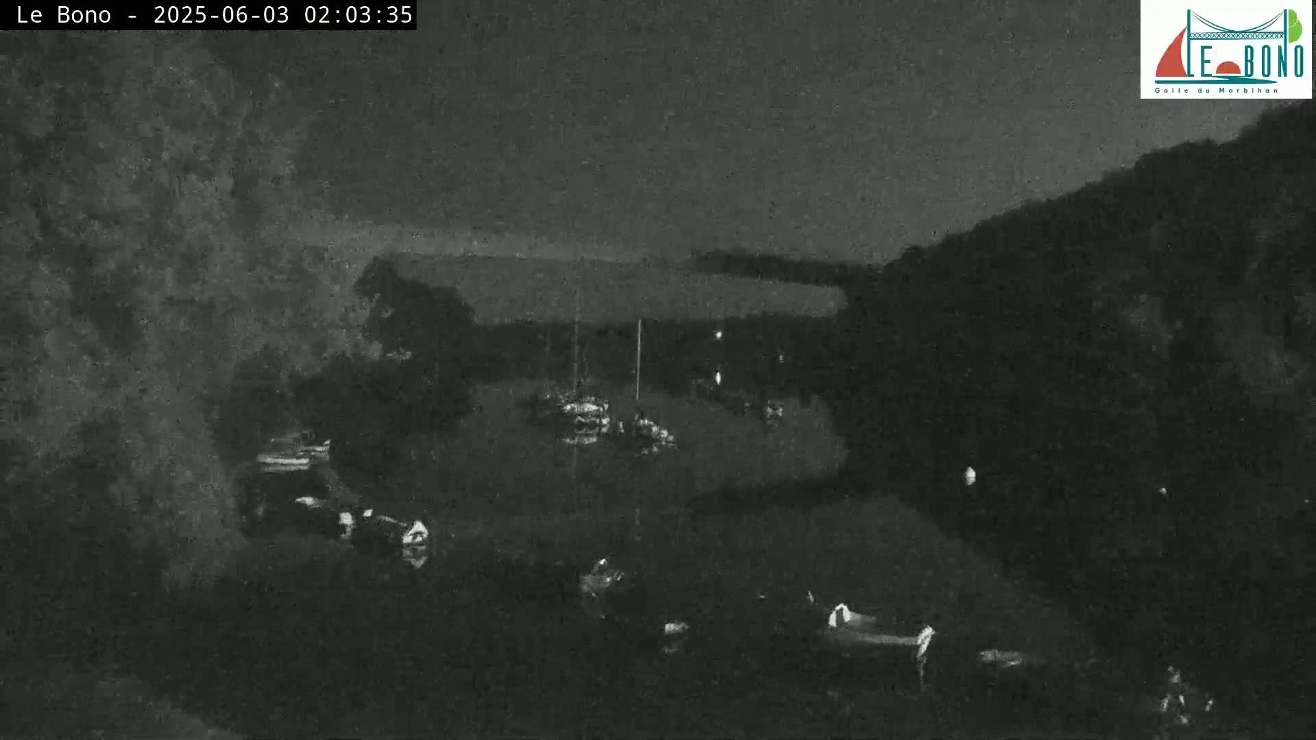 Riviere du Bono River & Le Bono Pont Joseph Le Brix (Pont Joseph Bridge) Live Cam - Vannes, Morbihan, Bretagne. France