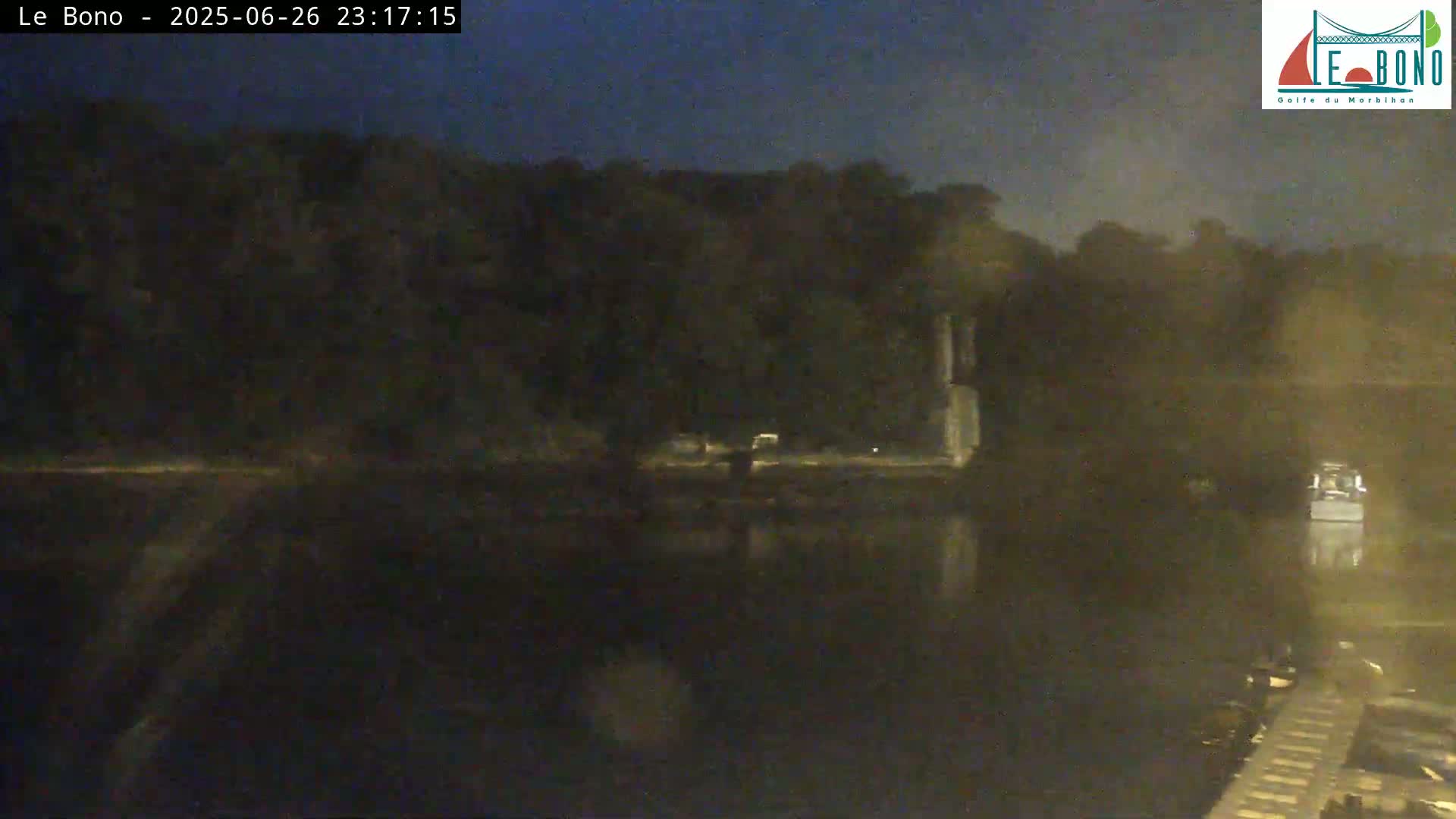 Riviere du Bono River & Le Bono Pont Joseph Le Brix (Pont Joseph Bridge) Live Cam - Vannes, Morbihan, Bretagne. France