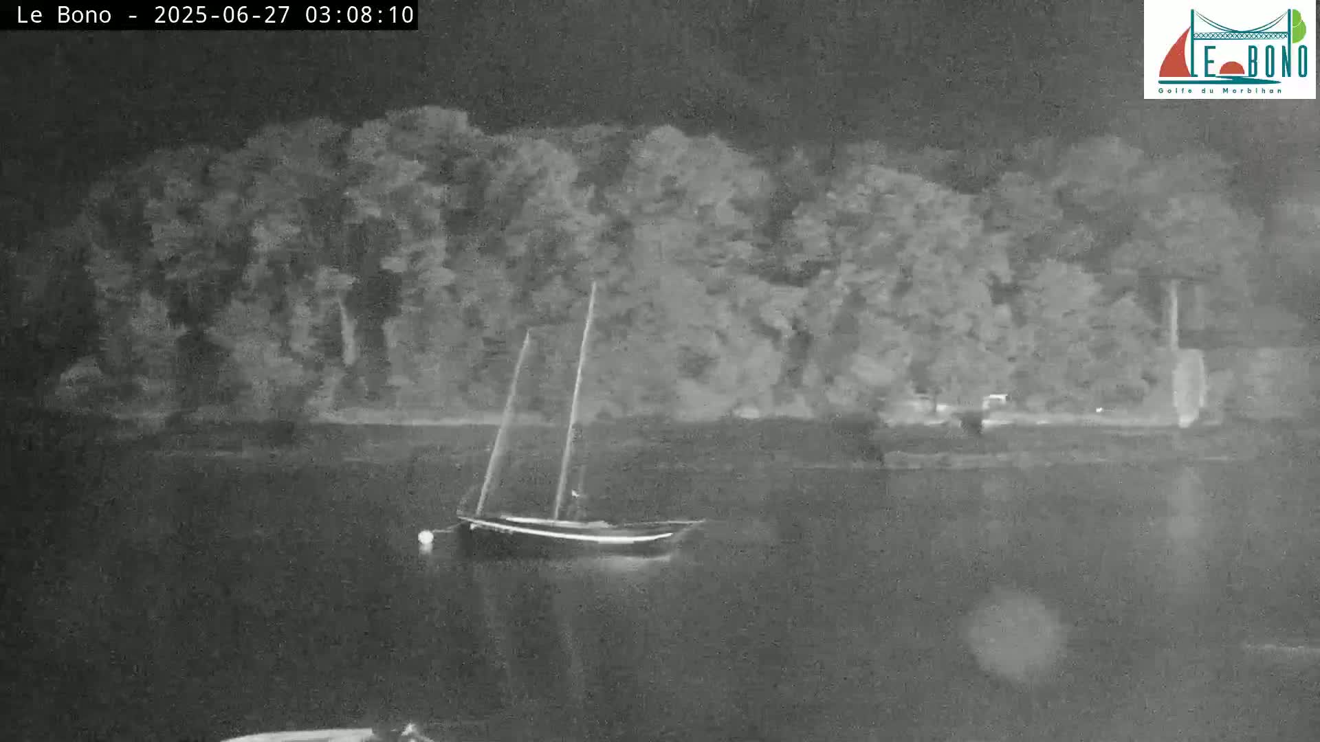 Riviere du Bono River & Le Bono Pont Joseph Le Brix (Pont Joseph Bridge) Live Cam - Vannes, Morbihan, Bretagne. France