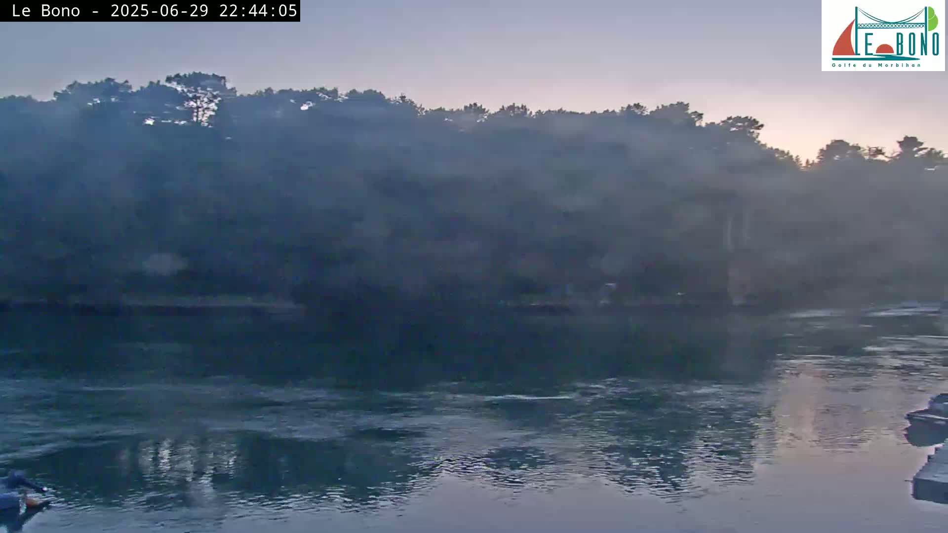 Riviere du Bono River & Le Bono Pont Joseph Le Brix (Pont Joseph Bridge) Live Cam - Vannes, Morbihan, Bretagne. France