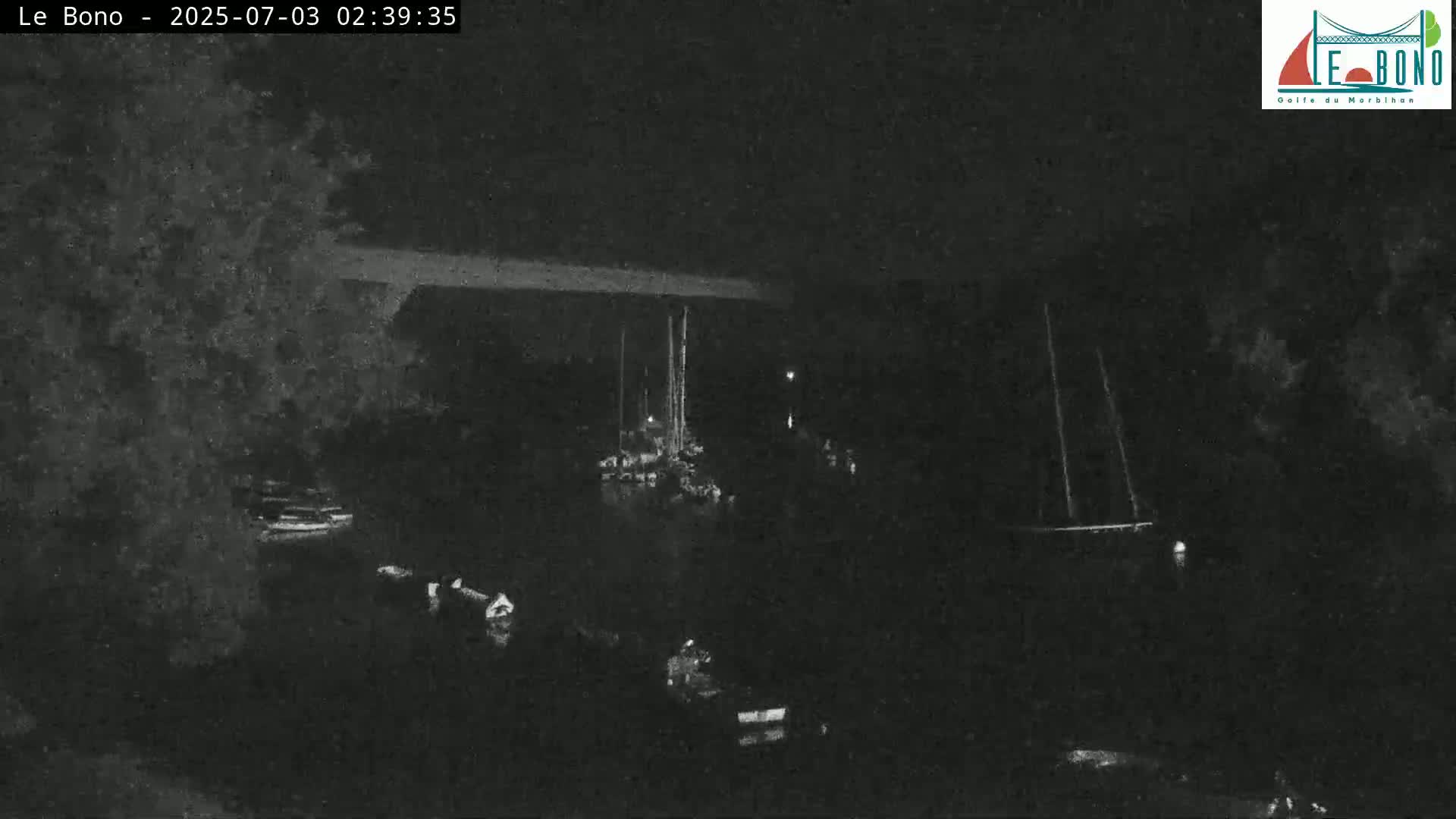 Riviere du Bono River & Le Bono Pont Joseph Le Brix (Pont Joseph Bridge) Live Cam - Vannes, Morbihan, Bretagne. France
