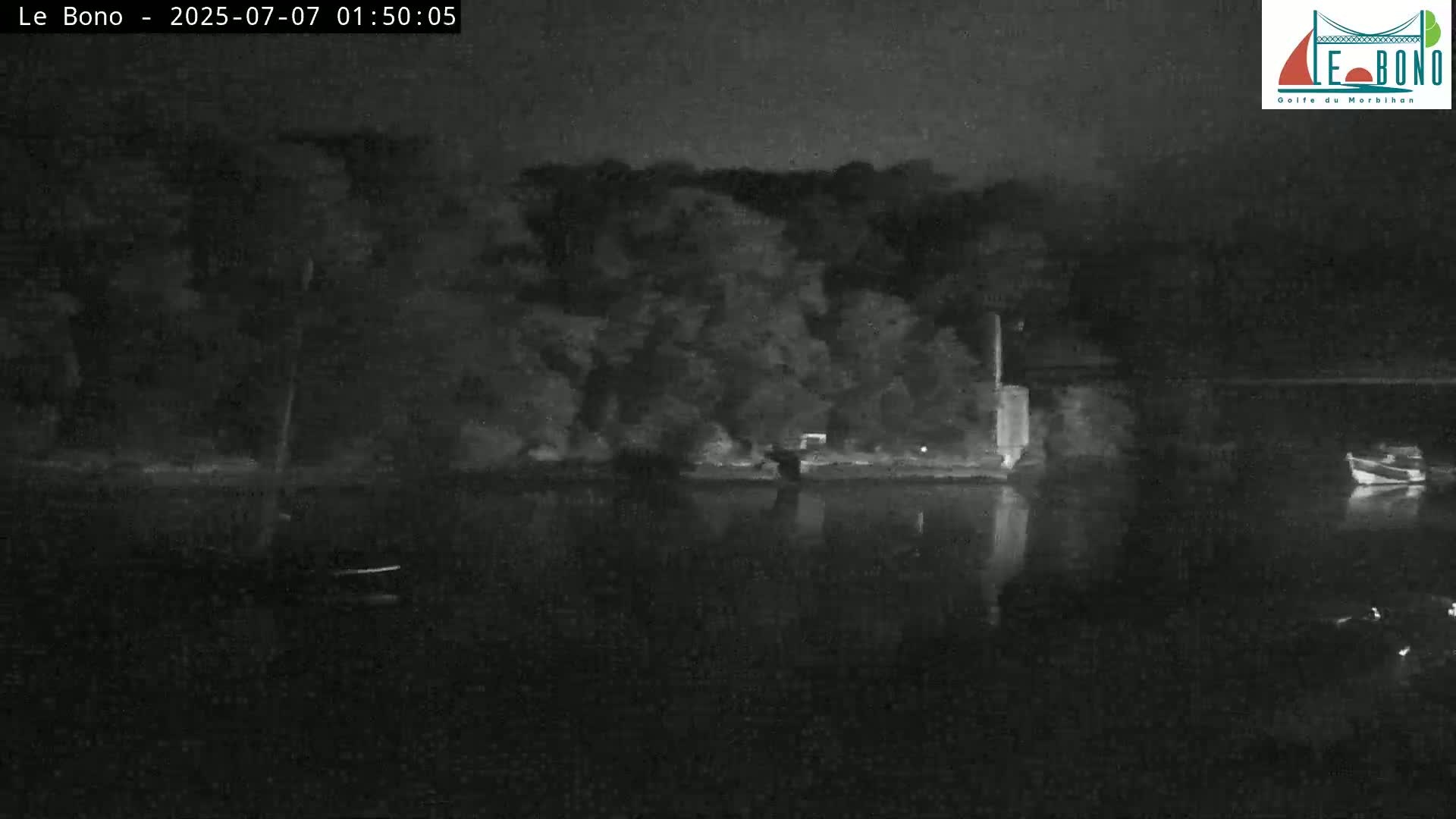 Riviere du Bono River & Le Bono Pont Joseph Le Brix (Pont Joseph Bridge) Live Cam - Vannes, Morbihan, Bretagne. France