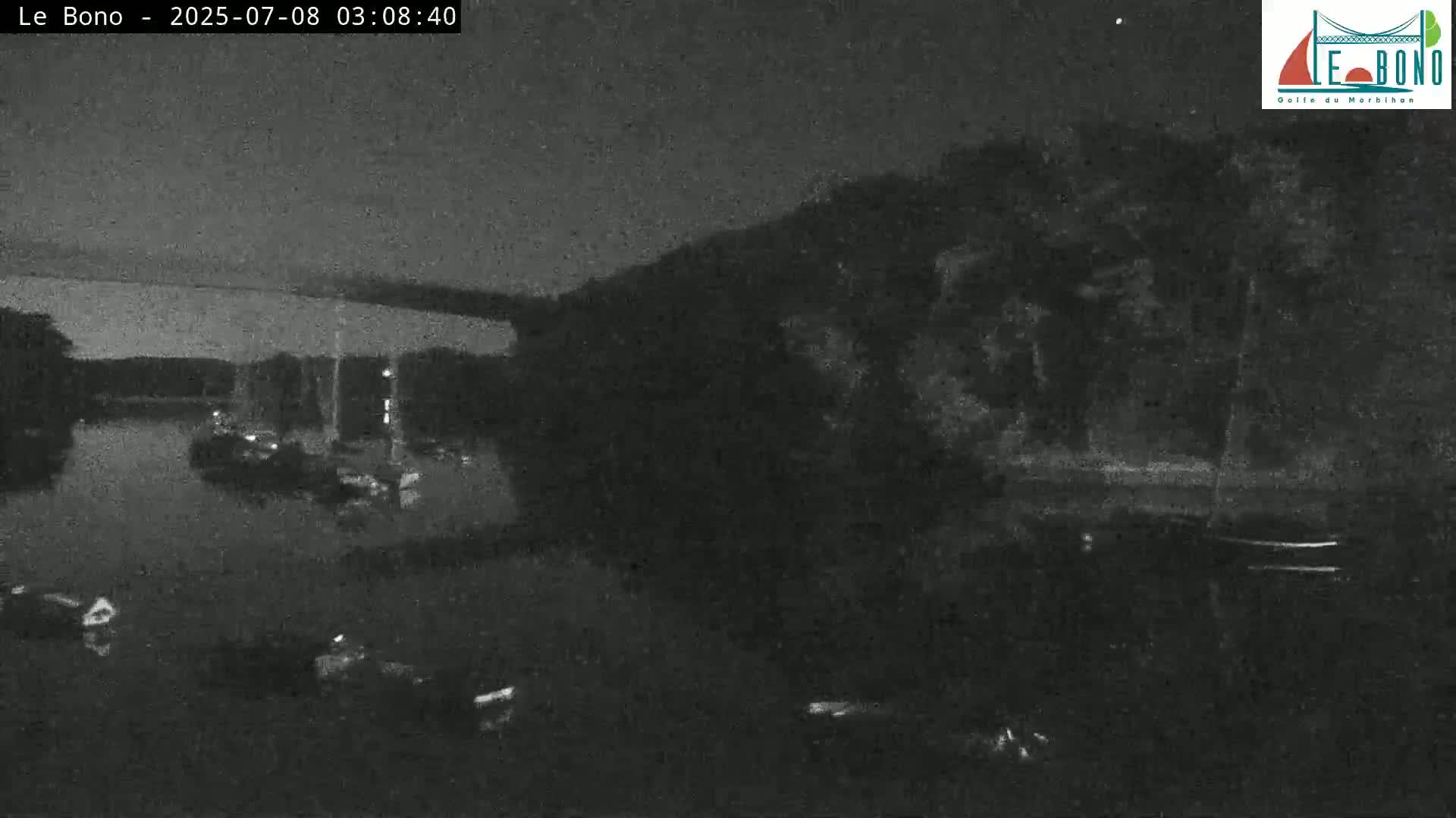 Riviere du Bono River & Le Bono Pont Joseph Le Brix (Pont Joseph Bridge) Live Cam - Vannes, Morbihan, Bretagne. France