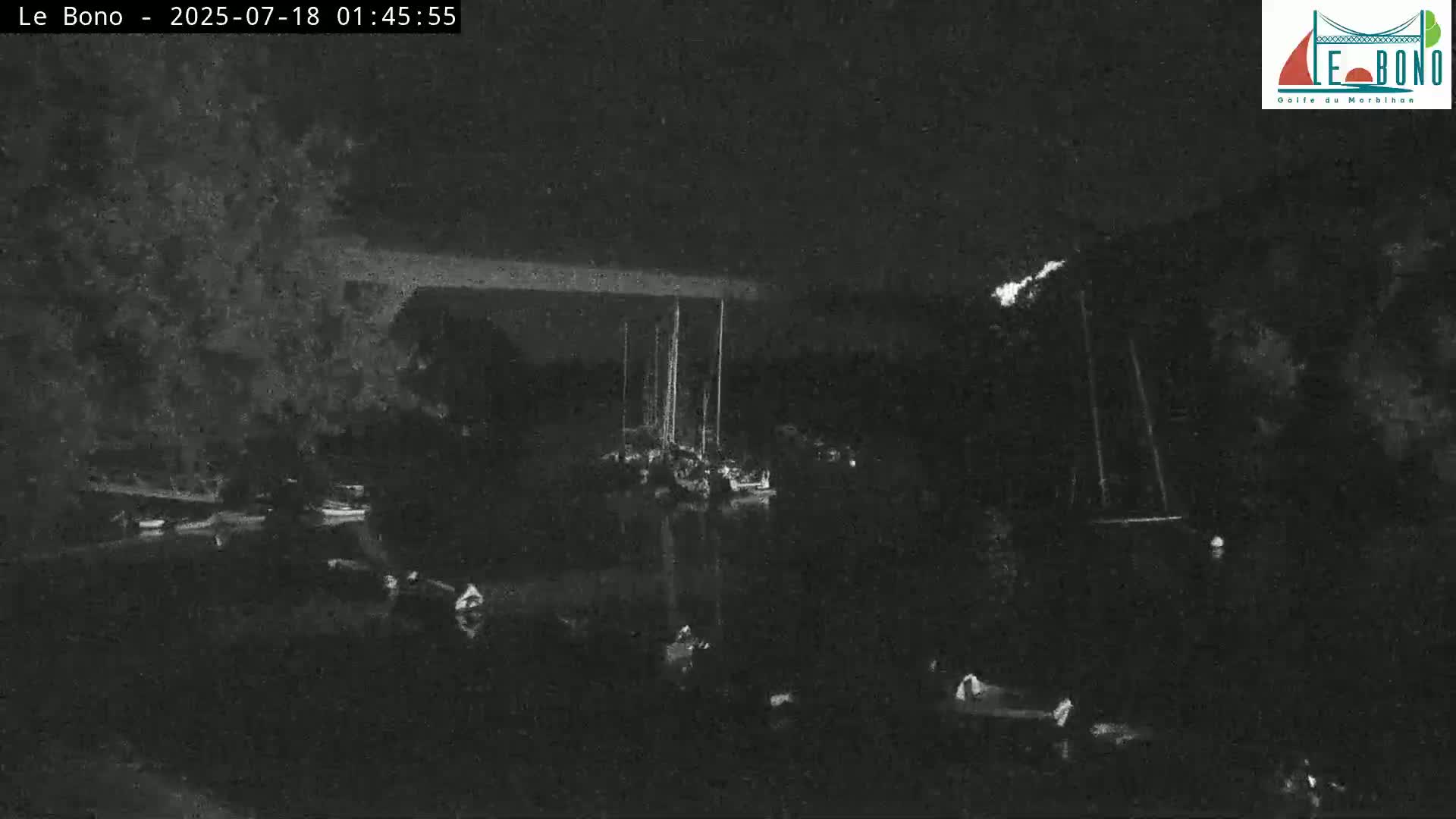 Riviere du Bono River & Le Bono Pont Joseph Le Brix (Pont Joseph Bridge) Live Cam - Vannes, Morbihan, Bretagne. France