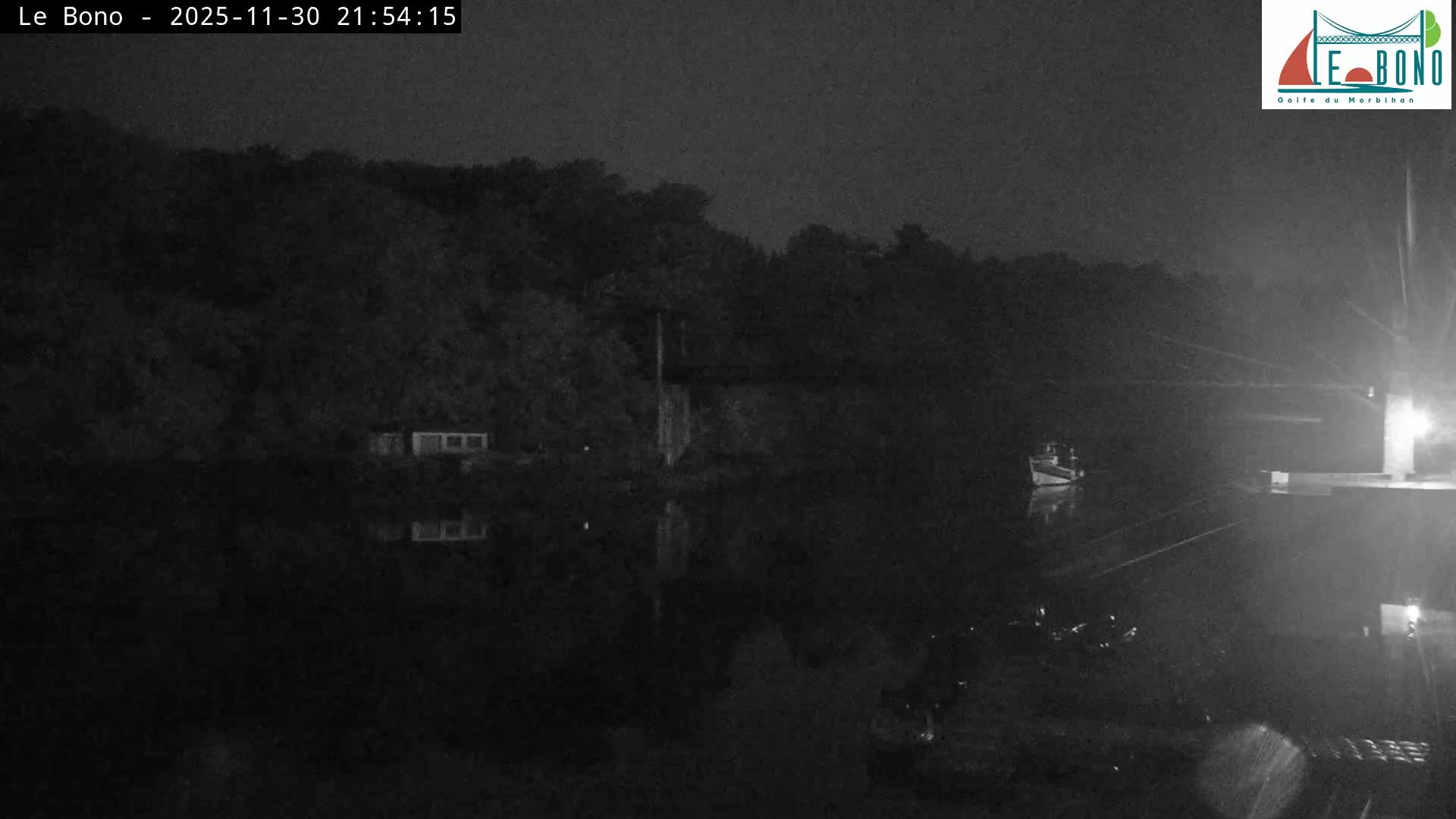 Riviere du Bono River & Le Bono Pont Joseph Le Brix (Pont Joseph Bridge) Live Cam - Vannes, Morbihan, Bretagne. France