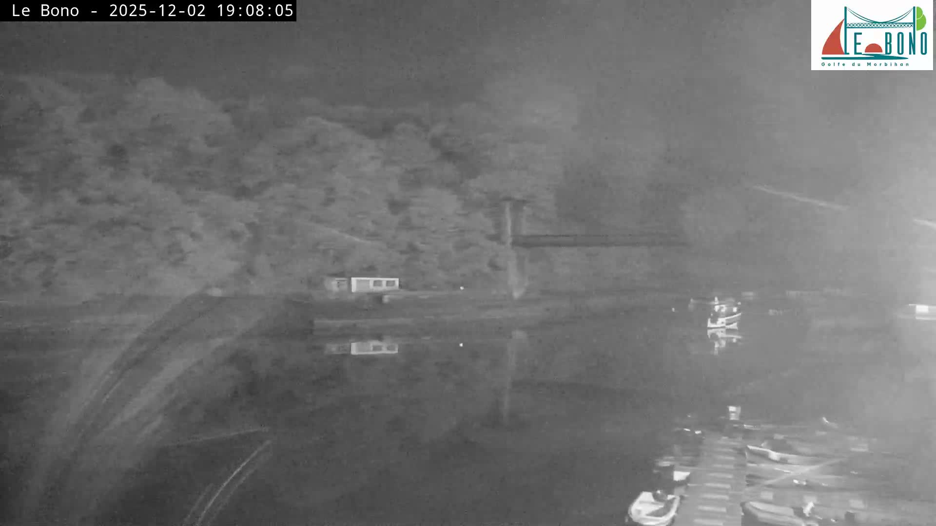 Riviere du Bono River & Le Bono Pont Joseph Le Brix (Pont Joseph Bridge) Live Cam - Vannes, Morbihan, Bretagne. France