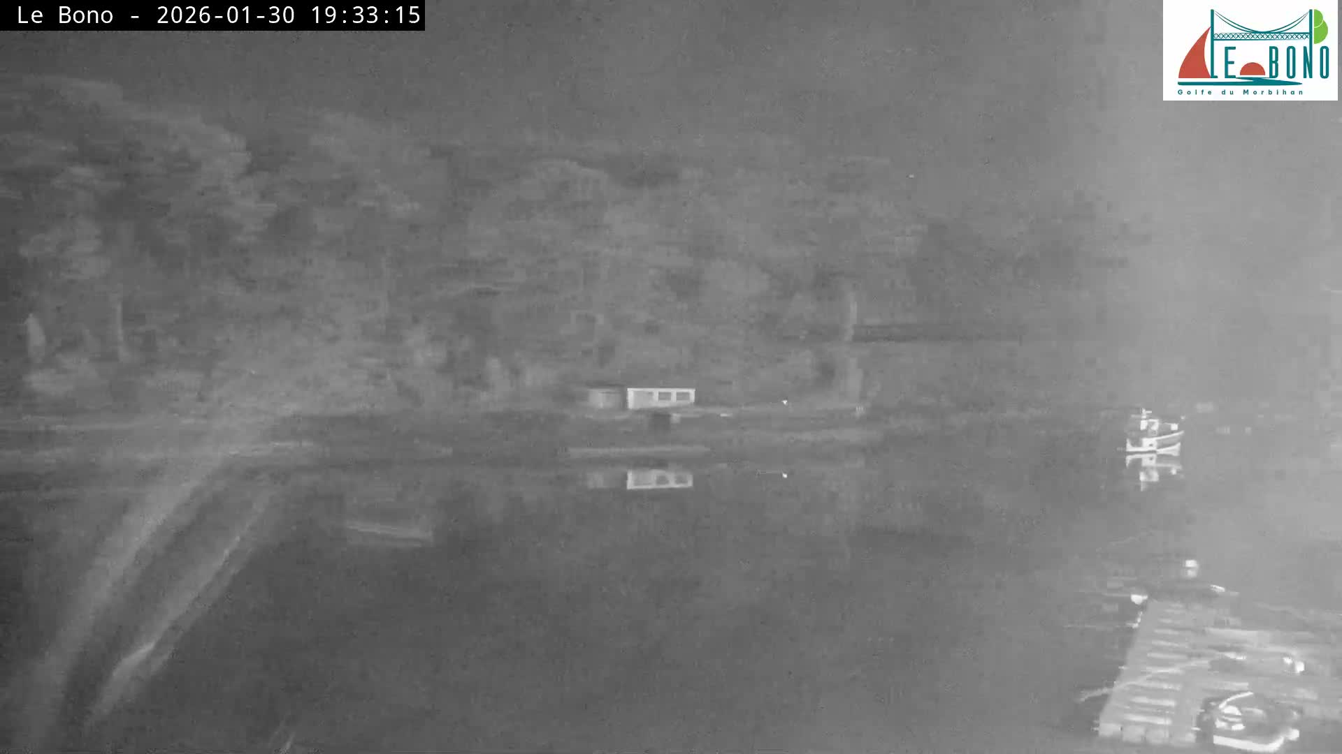 Riviere du Bono River & Le Bono Pont Joseph Le Brix (Pont Joseph Bridge) Live Cam - Vannes, Morbihan, Bretagne. France