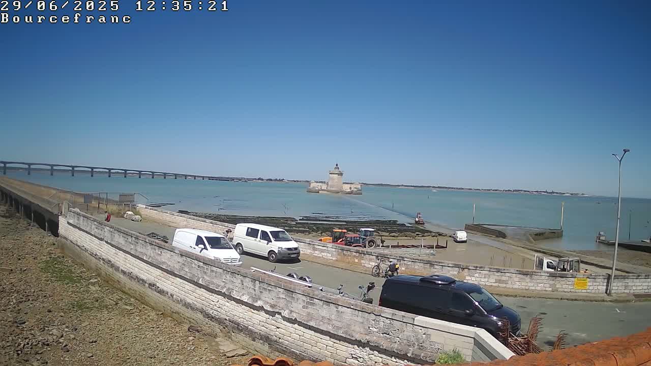 Bourcefranc-Le-Chaups Port & Fort Louvois Fortress Live Cam - Rochefort, Charente-Maritime, Nouvelle-Aquitaine, France