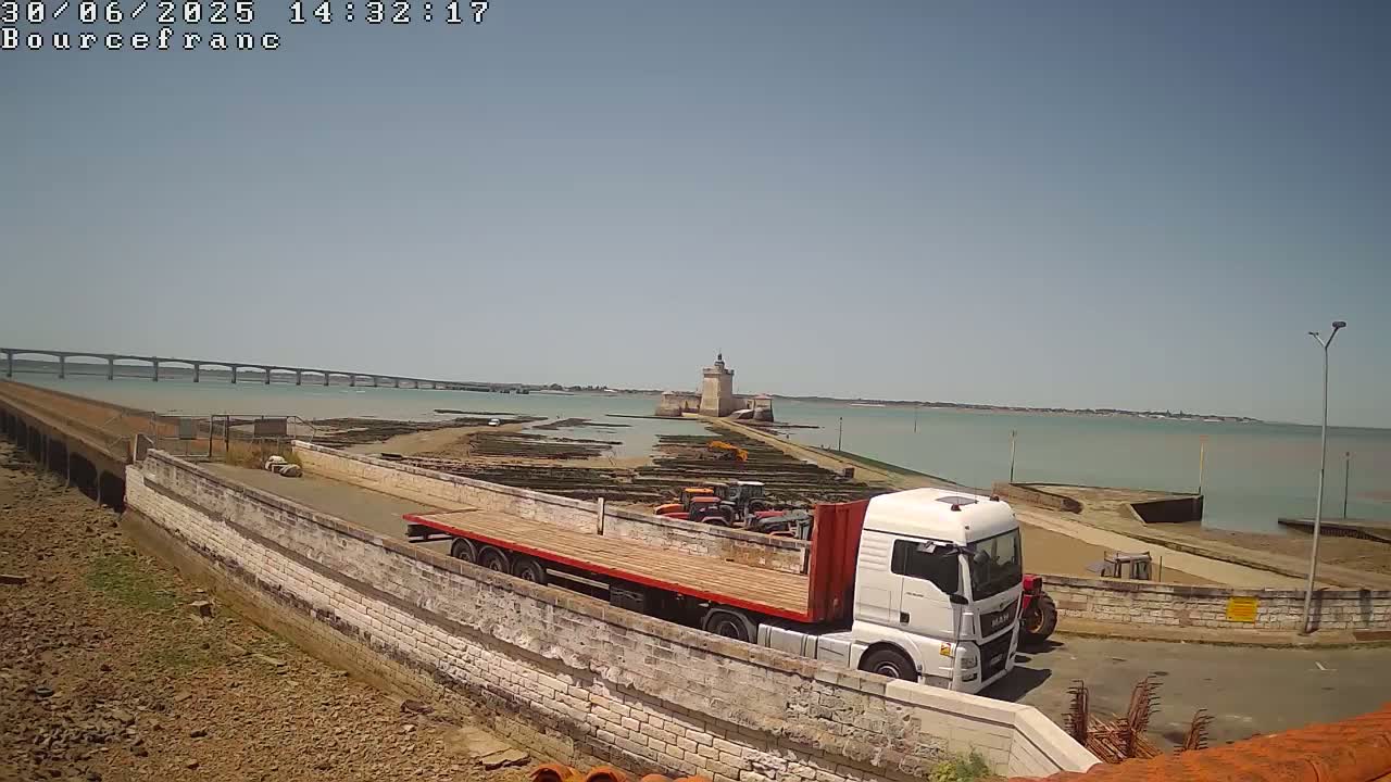 Bourcefranc-Le-Chaups Port & Fort Louvois Fortress Live Cam - Rochefort, Charente-Maritime, Nouvelle-Aquitaine, France