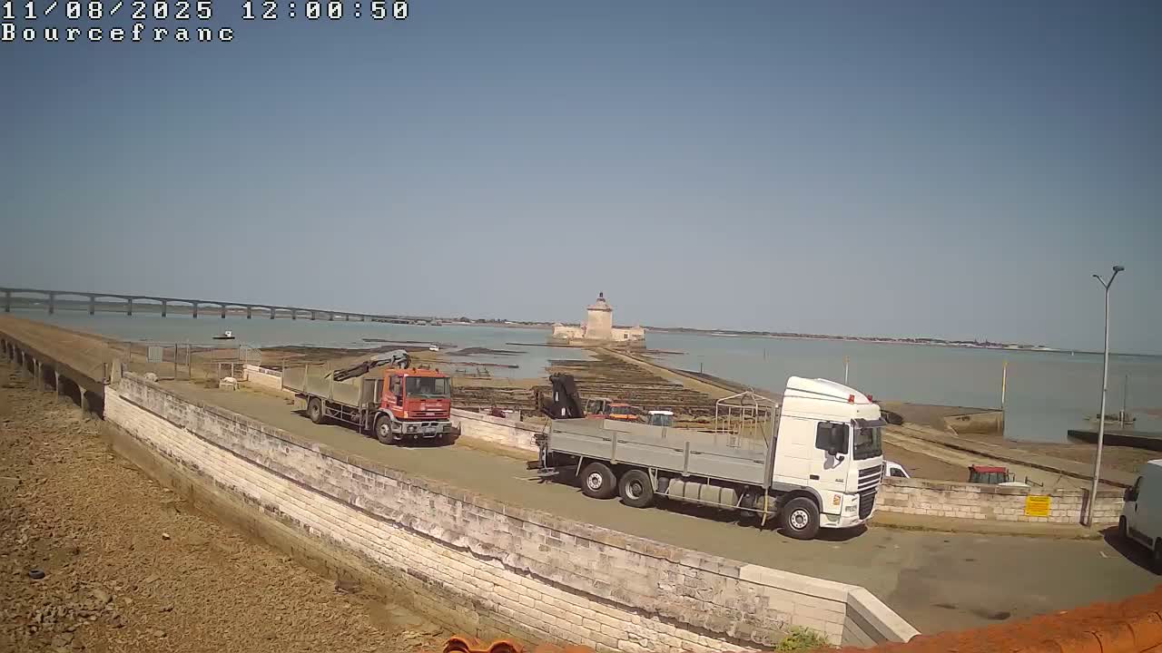 Bourcefranc-Le-Chaups Port & Fort Louvois Fortress Live Cam - Rochefort, Charente-Maritime, Nouvelle-Aquitaine, France