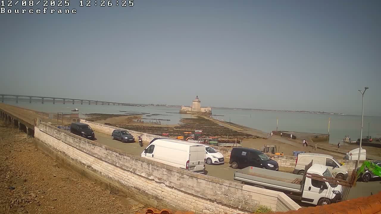 Bourcefranc-Le-Chaups Port & Fort Louvois Fortress Live Cam - Rochefort, Charente-Maritime, Nouvelle-Aquitaine, France