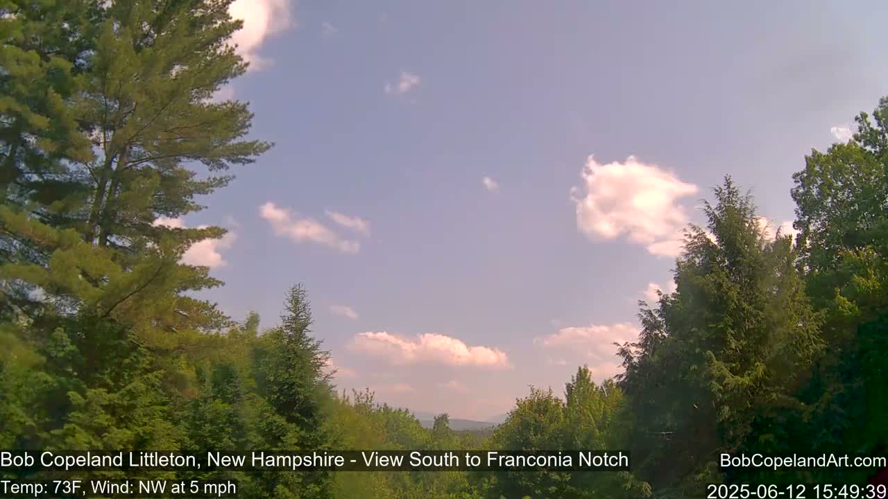 Franconia Sky Meteorology Live Cam - Littleton, New Hampshire, USA