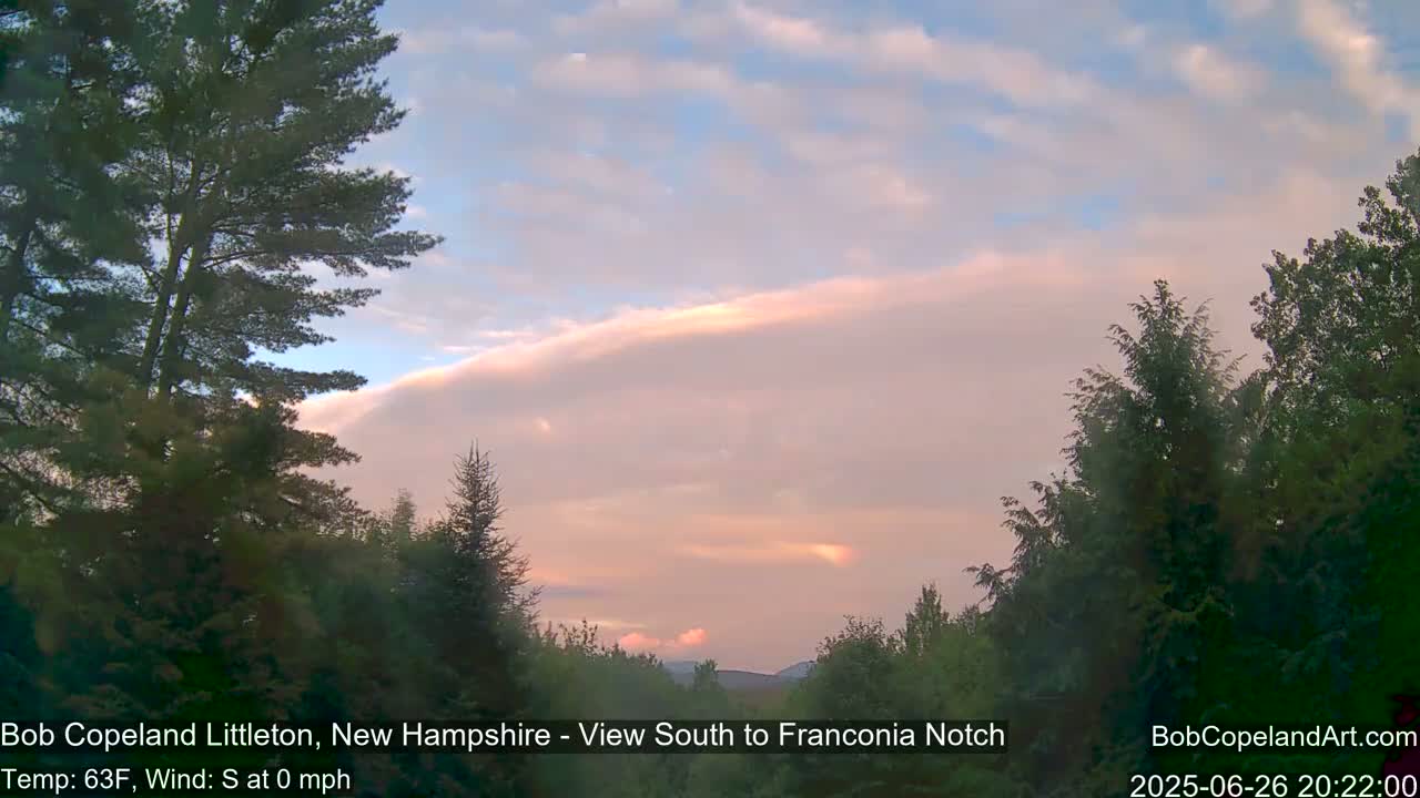 Franconia Sky Meteorology Live Cam - Littleton, New Hampshire, USA