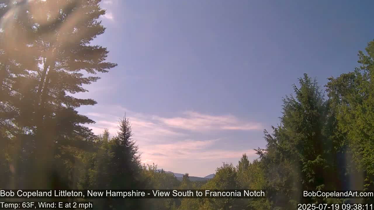 Franconia Sky Meteorology Live Cam - Littleton, New Hampshire, USA
