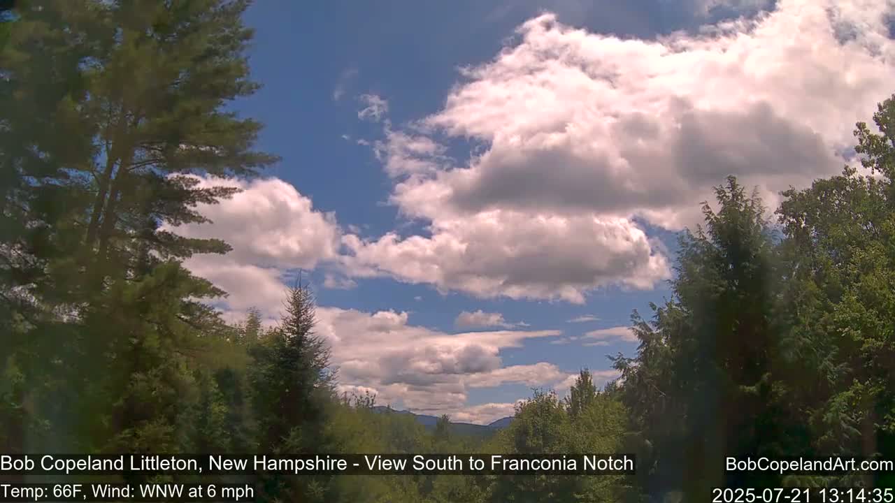 Franconia Sky Meteorology Live Cam - Littleton, New Hampshire, USA