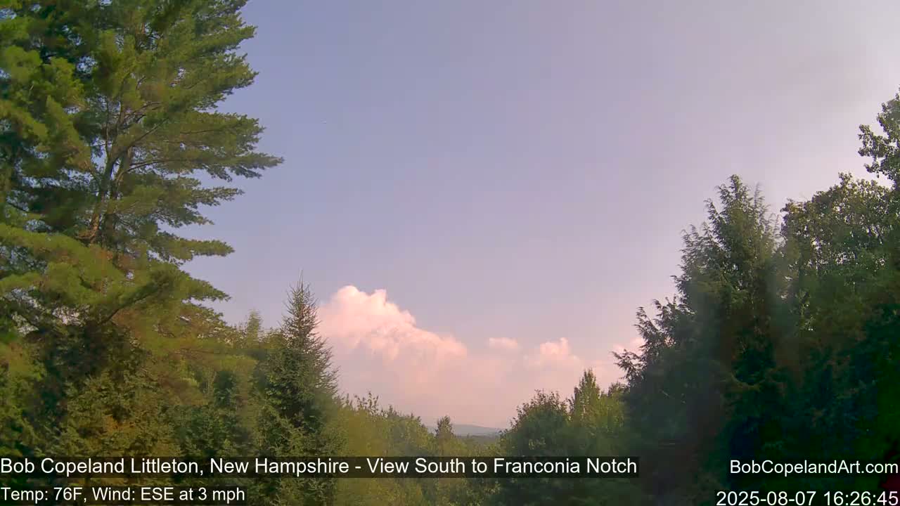 Franconia Sky Meteorology Live Cam - Littleton, New Hampshire, USA