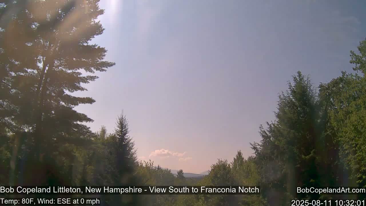 Franconia Sky Meteorology Live Cam - Littleton, New Hampshire, USA