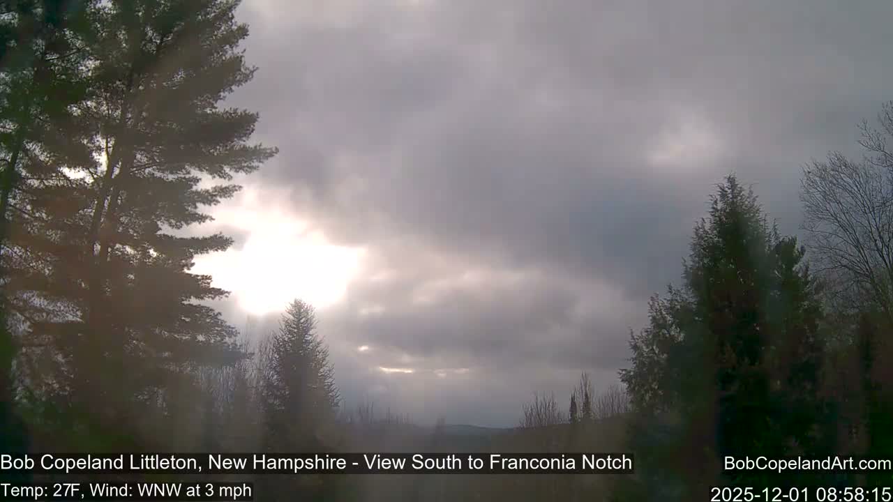 Franconia Sky Meteorology Live Cam - Littleton, New Hampshire, USA