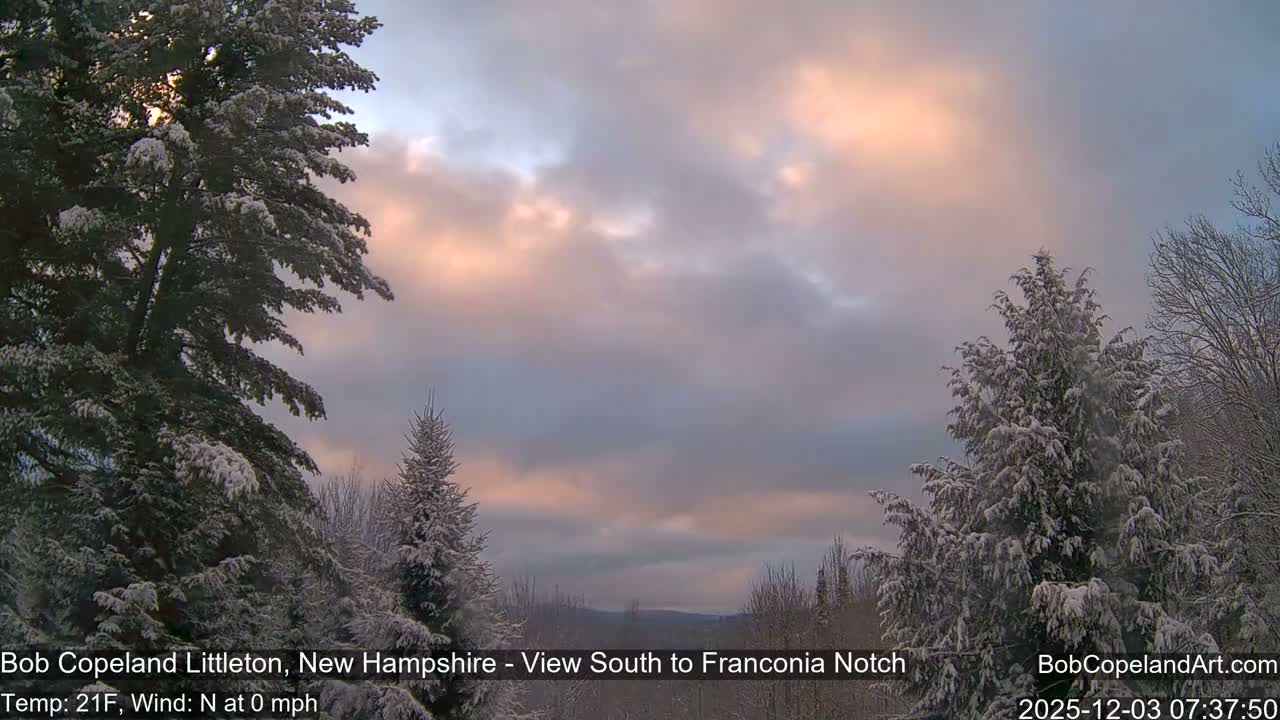 Franconia Sky Meteorology Live Cam - Littleton, New Hampshire, USA