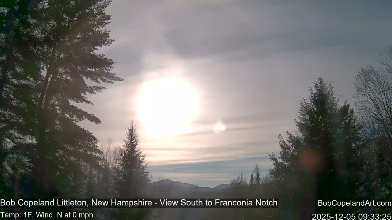 Franconia Sky Meteorology Live Cam - Littleton, New Hampshire, USA