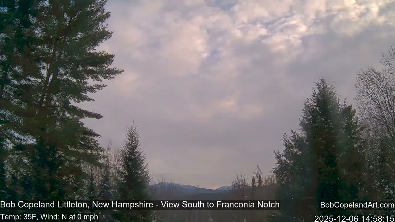 Franconia Sky Meteorology Live Cam - Littleton, New Hampshire, USA