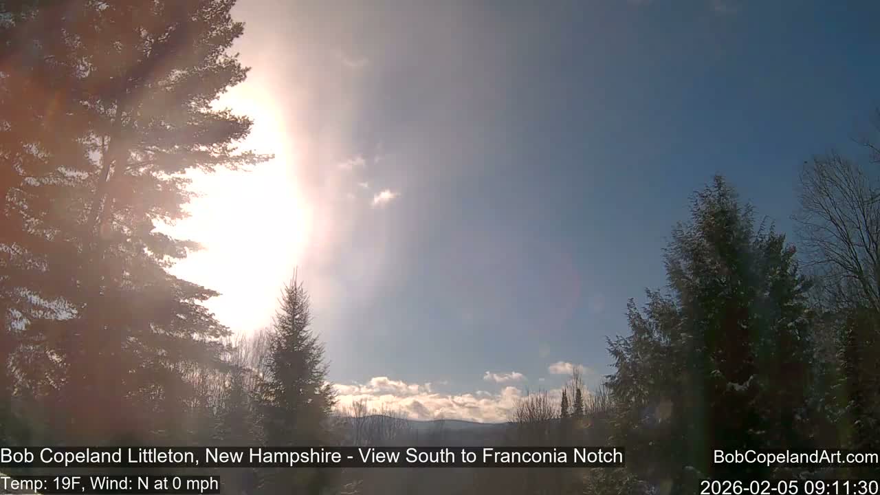 Franconia Sky Meteorology Live Cam - Littleton, New Hampshire, USA