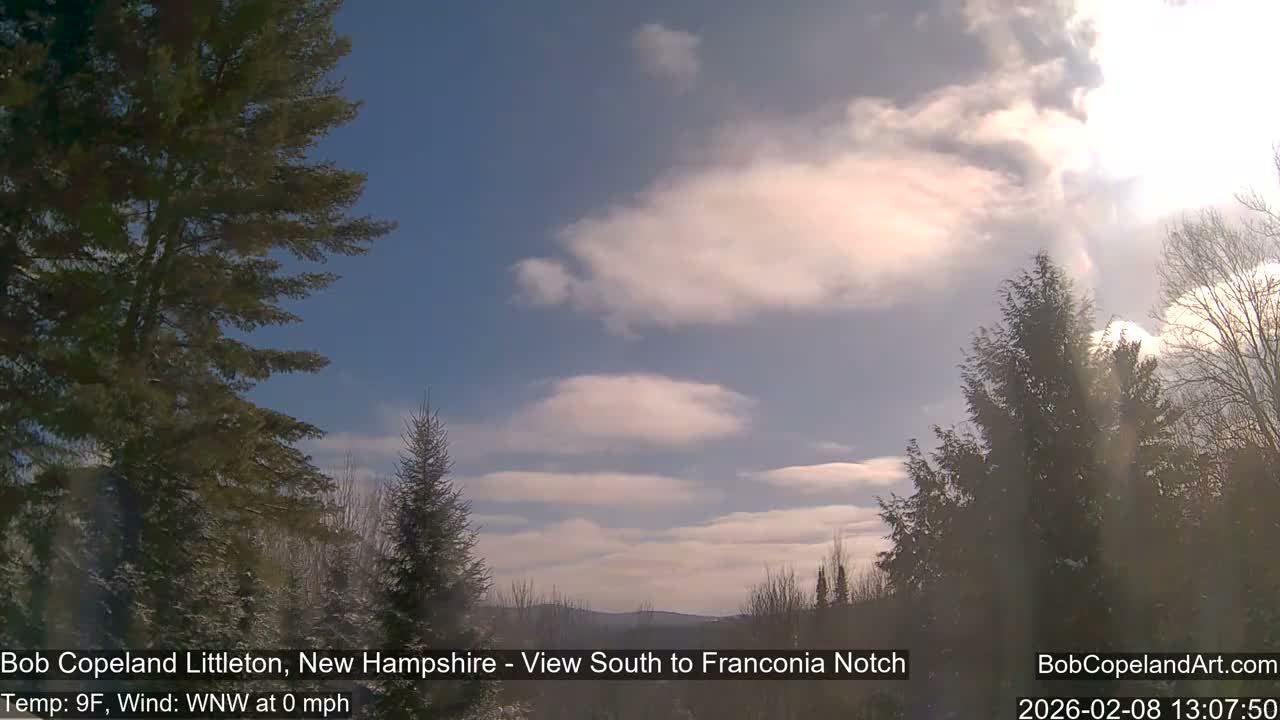Franconia Sky Meteorology Live Cam - Littleton, New Hampshire, USA