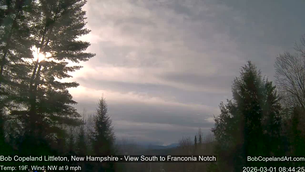 Franconia Sky Meteorology Live Cam - Littleton, New Hampshire, USA