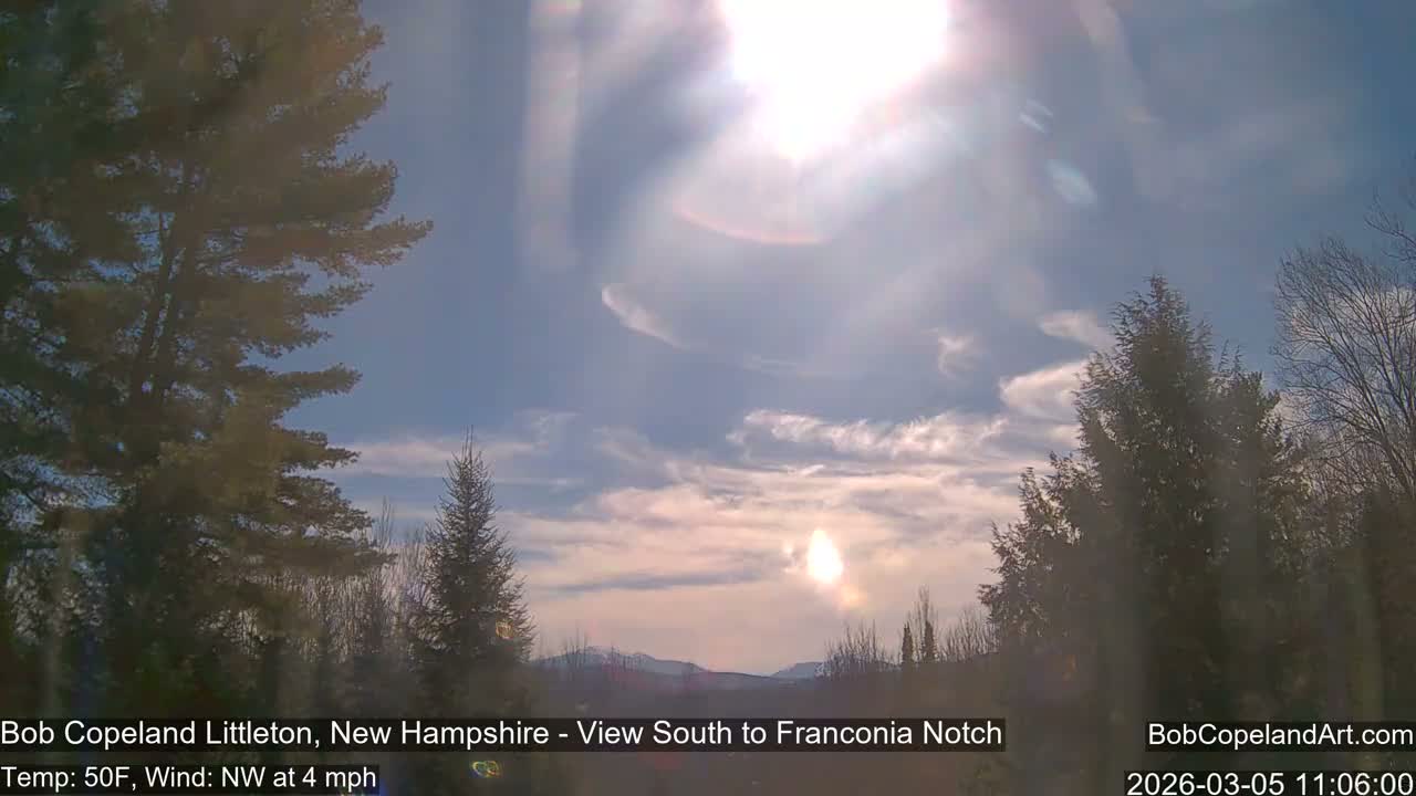 Franconia Sky Meteorology Live Cam - Littleton, New Hampshire, USA