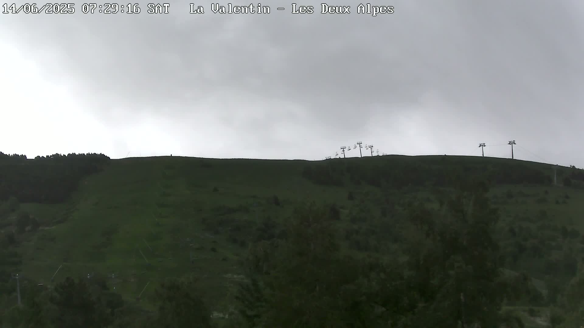 French Alps, Les deux Alpes Ski Slopes Live Cam - Grenoble, Isere, Auvergne-Rhone-Alpes, France