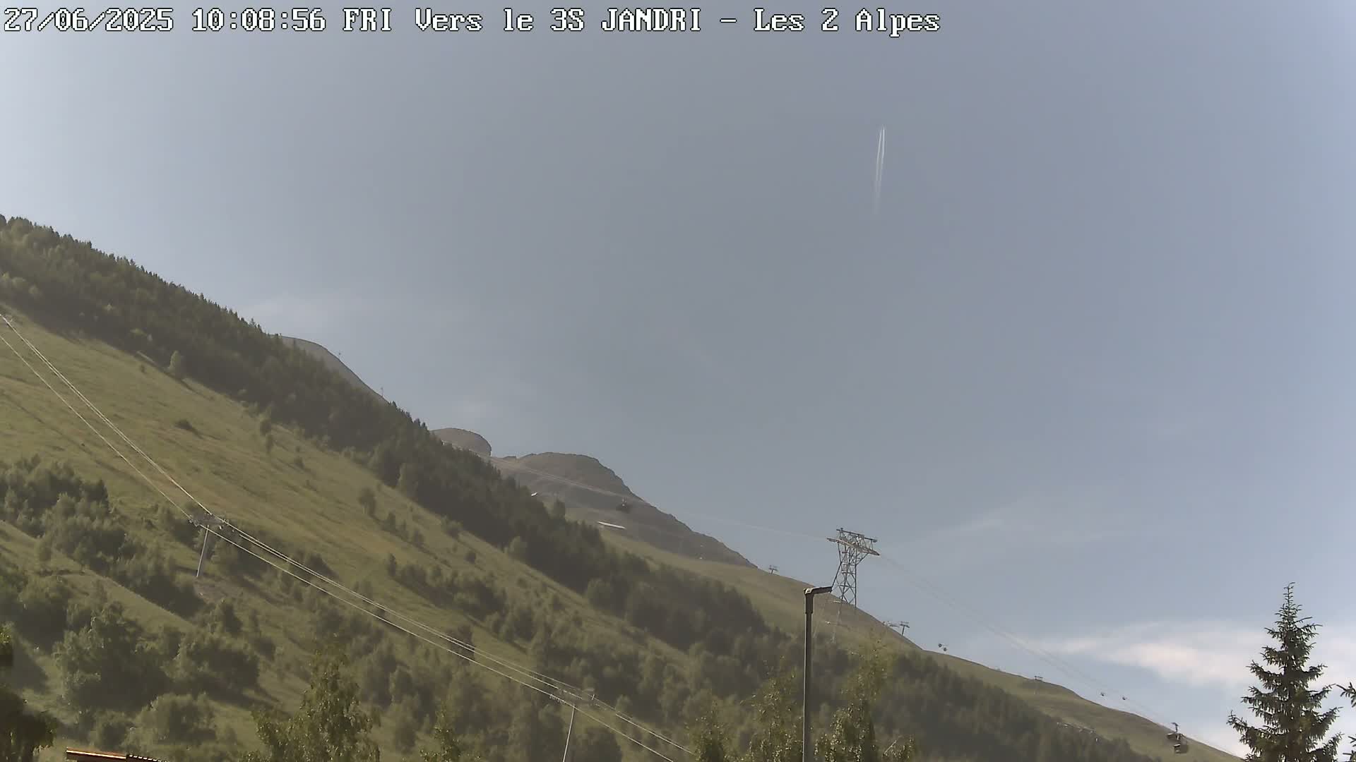 French Alps, Les deux Alpes Ski Slopes Live Cam - Grenoble, Isere, Auvergne-Rhone-Alpes, France