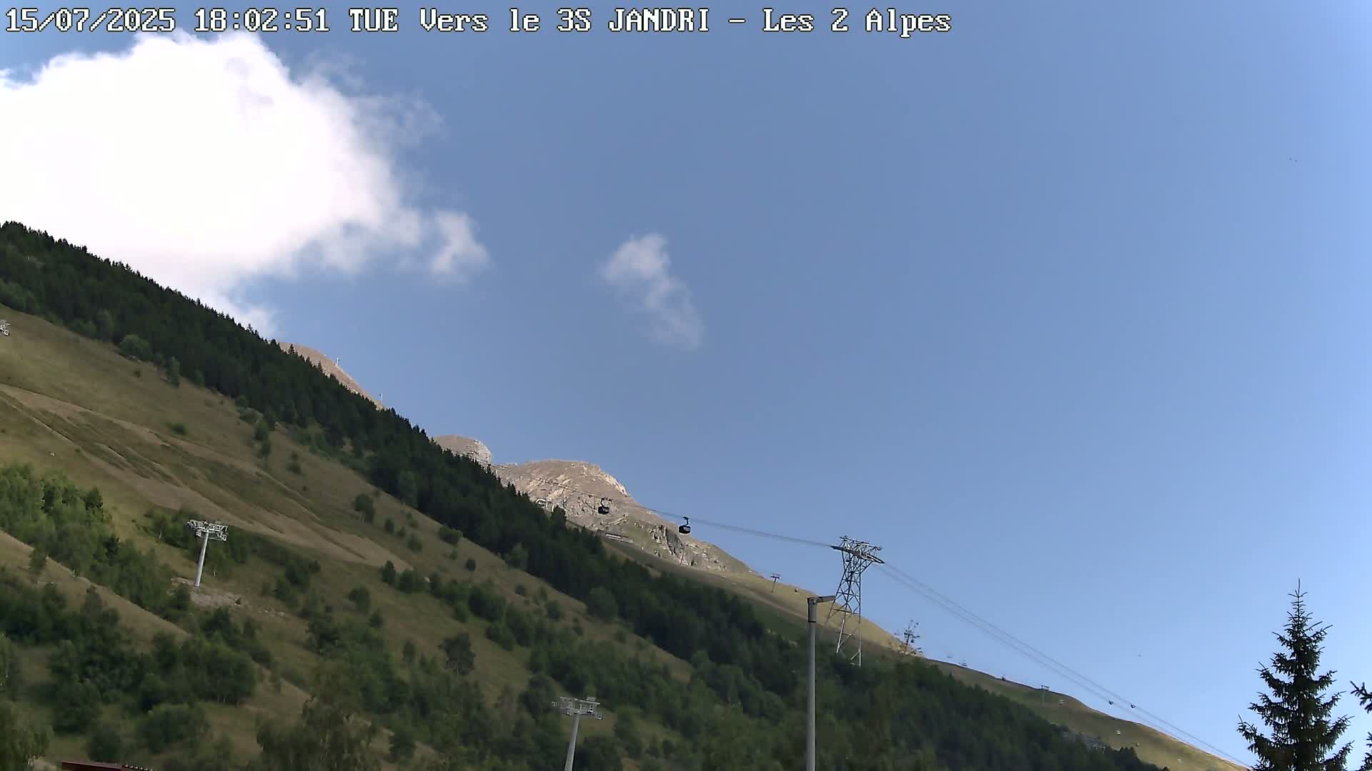 French Alps, Les deux Alpes Ski Slopes Live Cam - Grenoble, Isere, Auvergne-Rhone-Alpes, France
