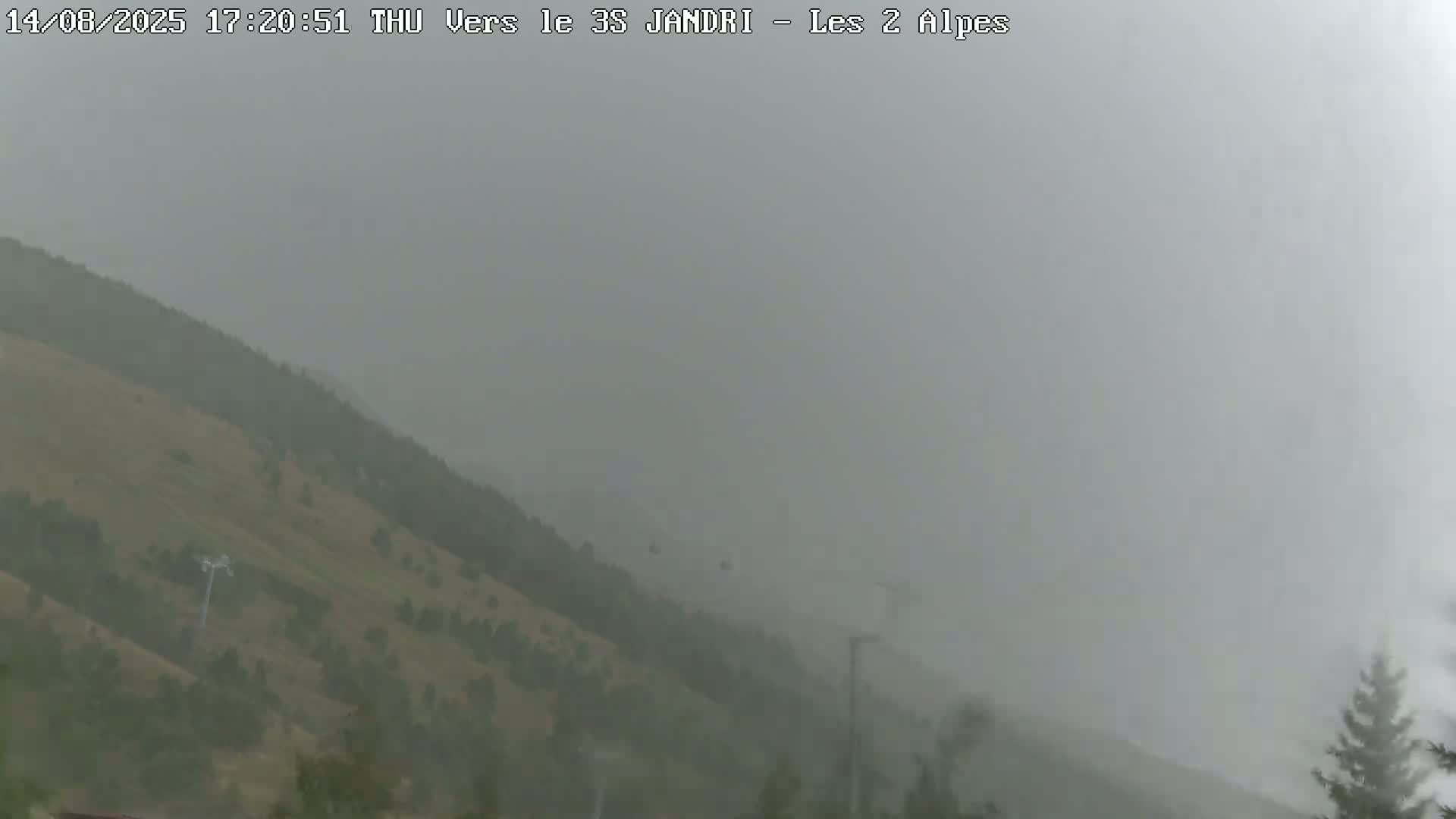 French Alps, Les deux Alpes Ski Slopes Live Cam - Grenoble, Isere, Auvergne-Rhone-Alpes, France