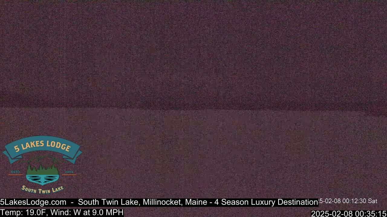 A dark, grainy image shows a mostly uniform purplish-brown color, suggesting nighttime outdoor conditions.