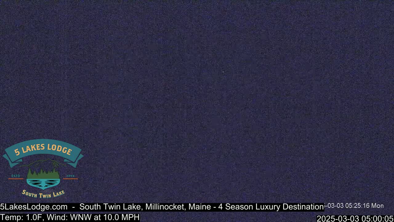 A dark blue, grainy image shows a nighttime scene with a wind of 10 mph from the west-northwest and a temperature of 1 degree Fahrenheit.