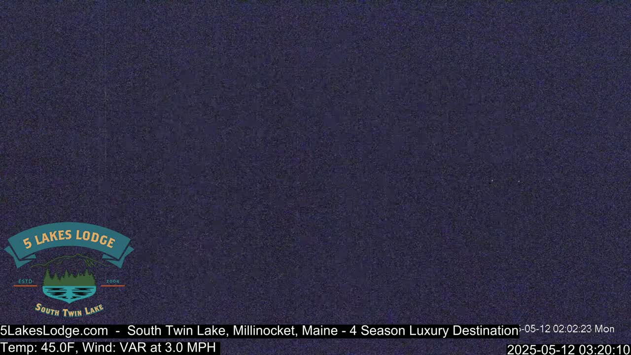A dark blue, grainy image shows a nighttime outdoor scene.