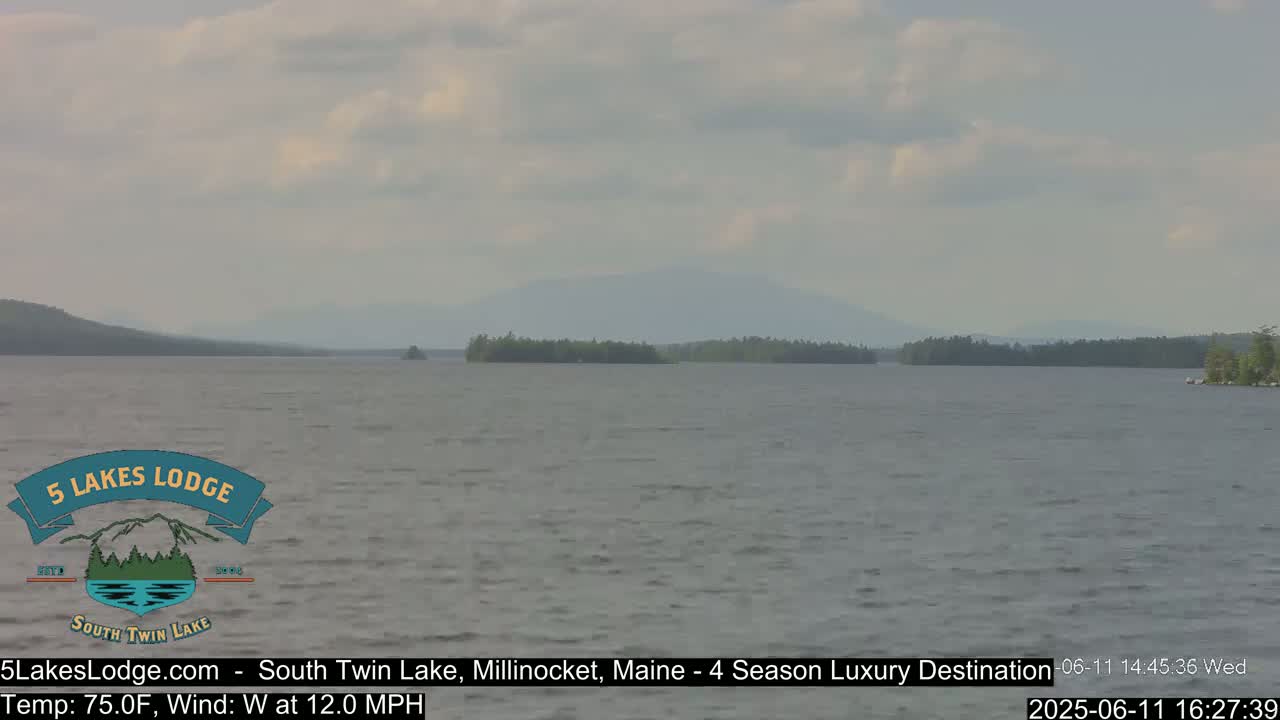 South Twin Lake, Mount  Katahdin, Live Cam - Maine, USA 