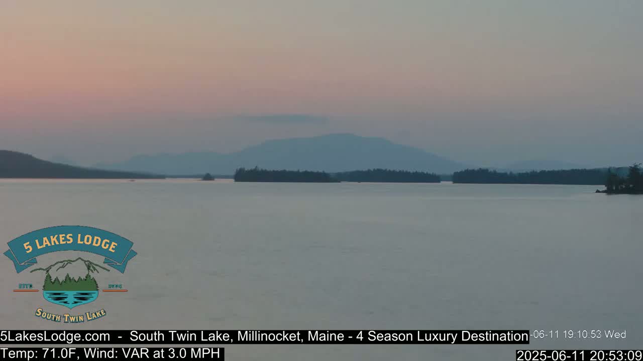 South Twin Lake, Mount  Katahdin, Live Cam - Maine, USA 