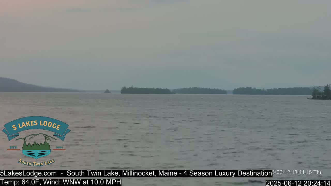South Twin Lake, Mount  Katahdin, Live Cam - Maine, USA 